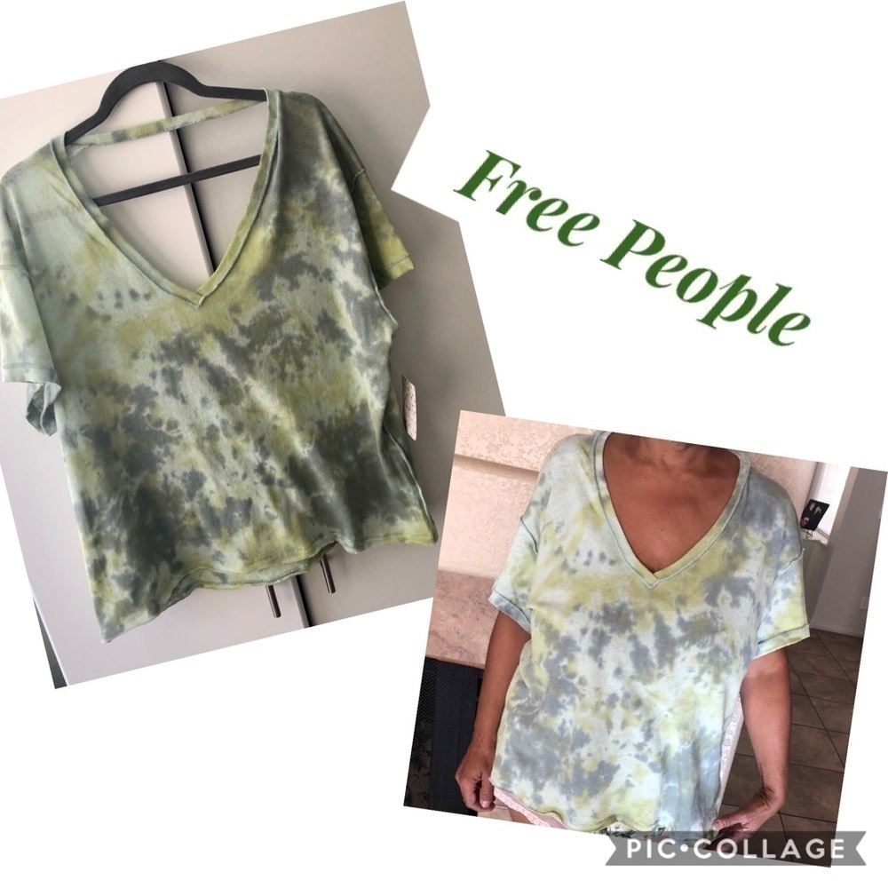 Free People Tie Dyed Top